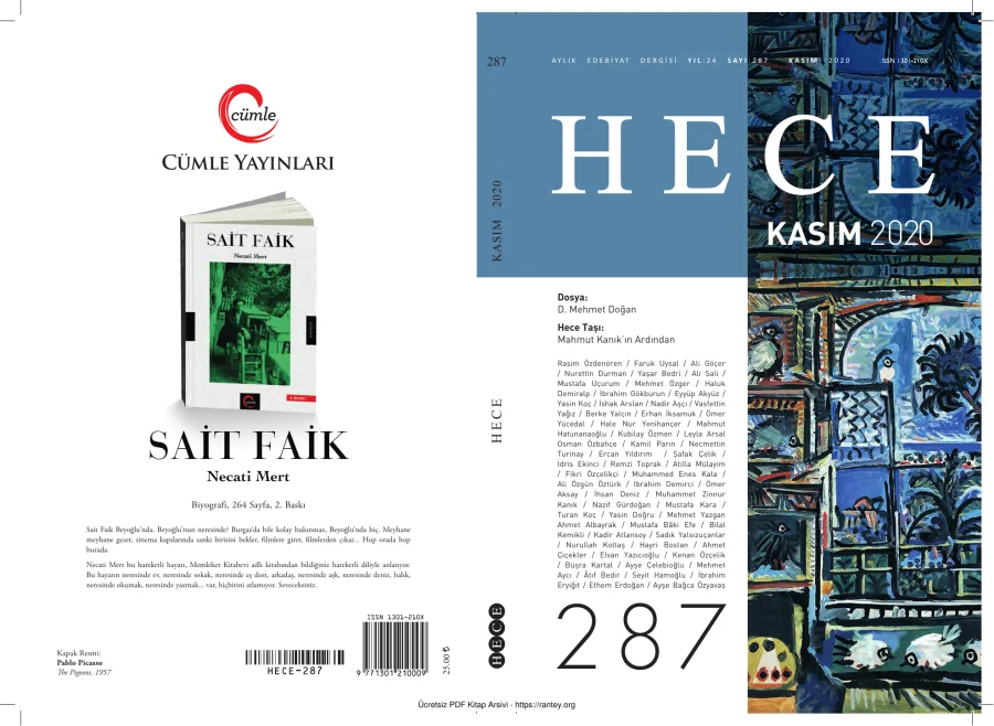 Sayı 287 Kasım 2020 kapak görseli