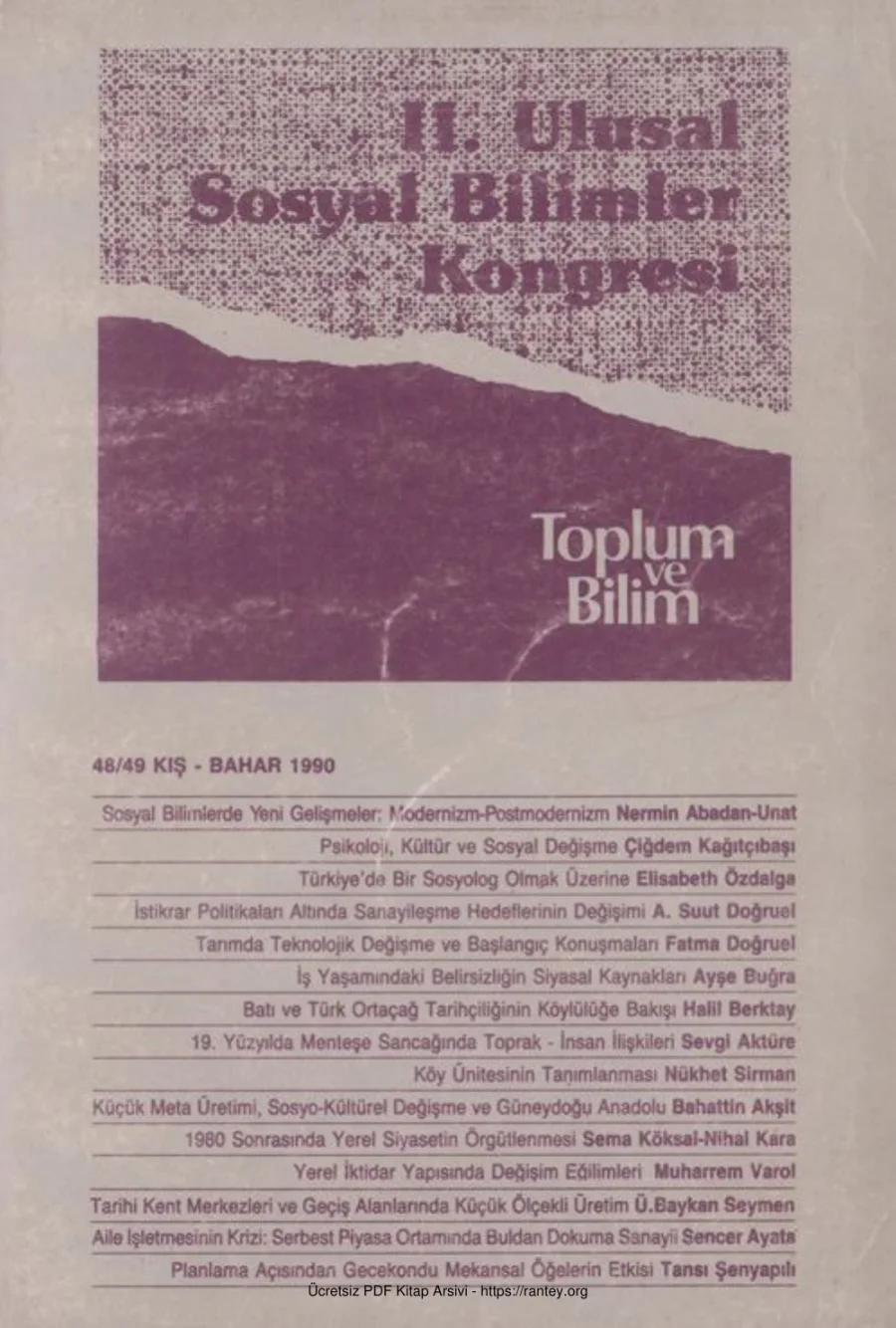 Sayı 48 49 Bahar 1990 kapak görseli