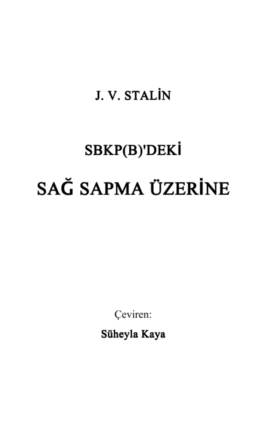 SBKP(B)'deki Sağ Sapma Üzerine kapak görseli