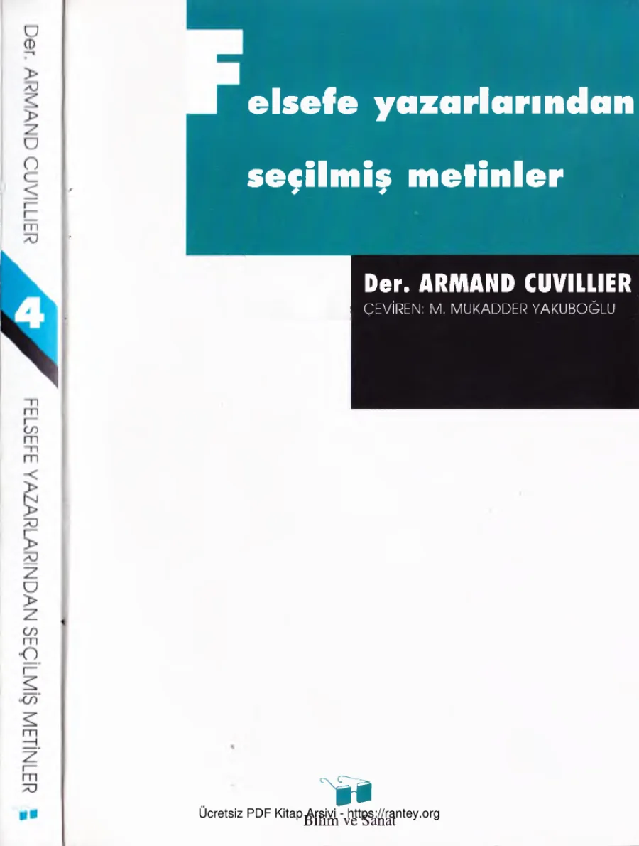 Seçilmiş Metinler 4 Armand Cuvillier kapak görseli