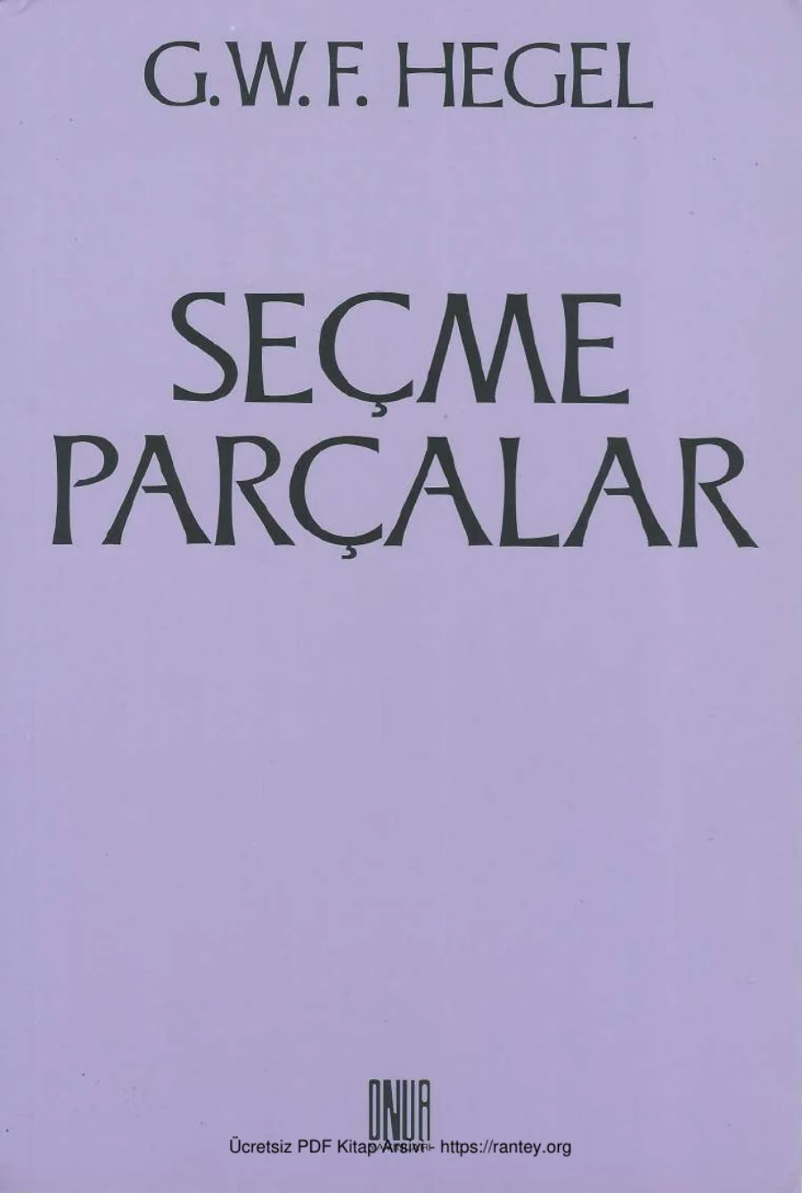 Seçme Parçalar Onur Yayınları kapak görseli