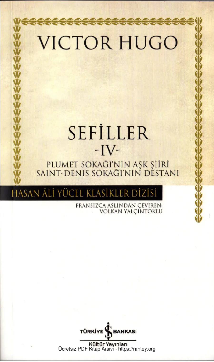 Sefiller Cilt IV Plumet Sokağı Aşk Şiiri kapak görseli
