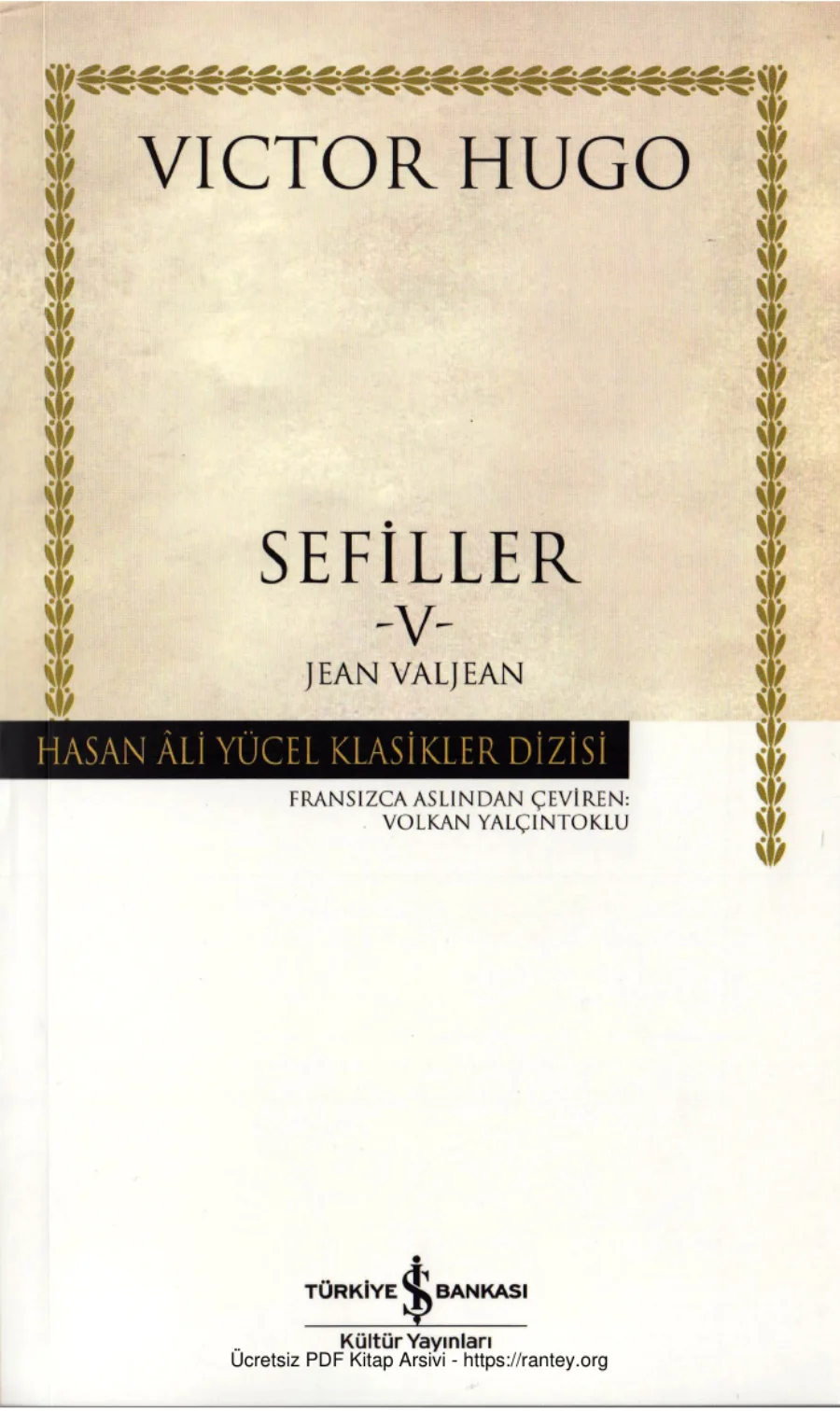 Sefiller Cilt V Jan Valjean kapak görseli