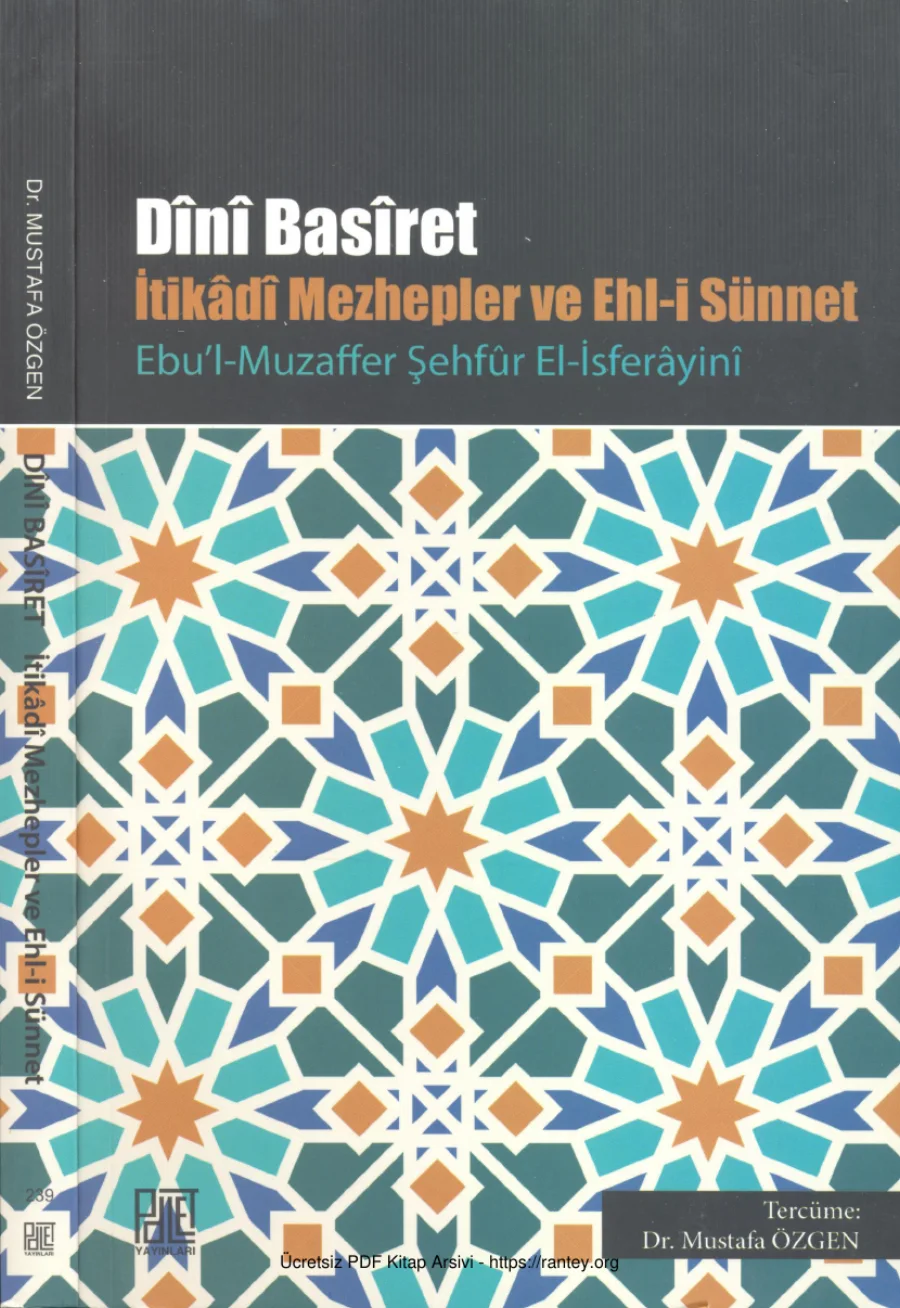 Şehfür El İsferayini Dini Basiret kapak görseli