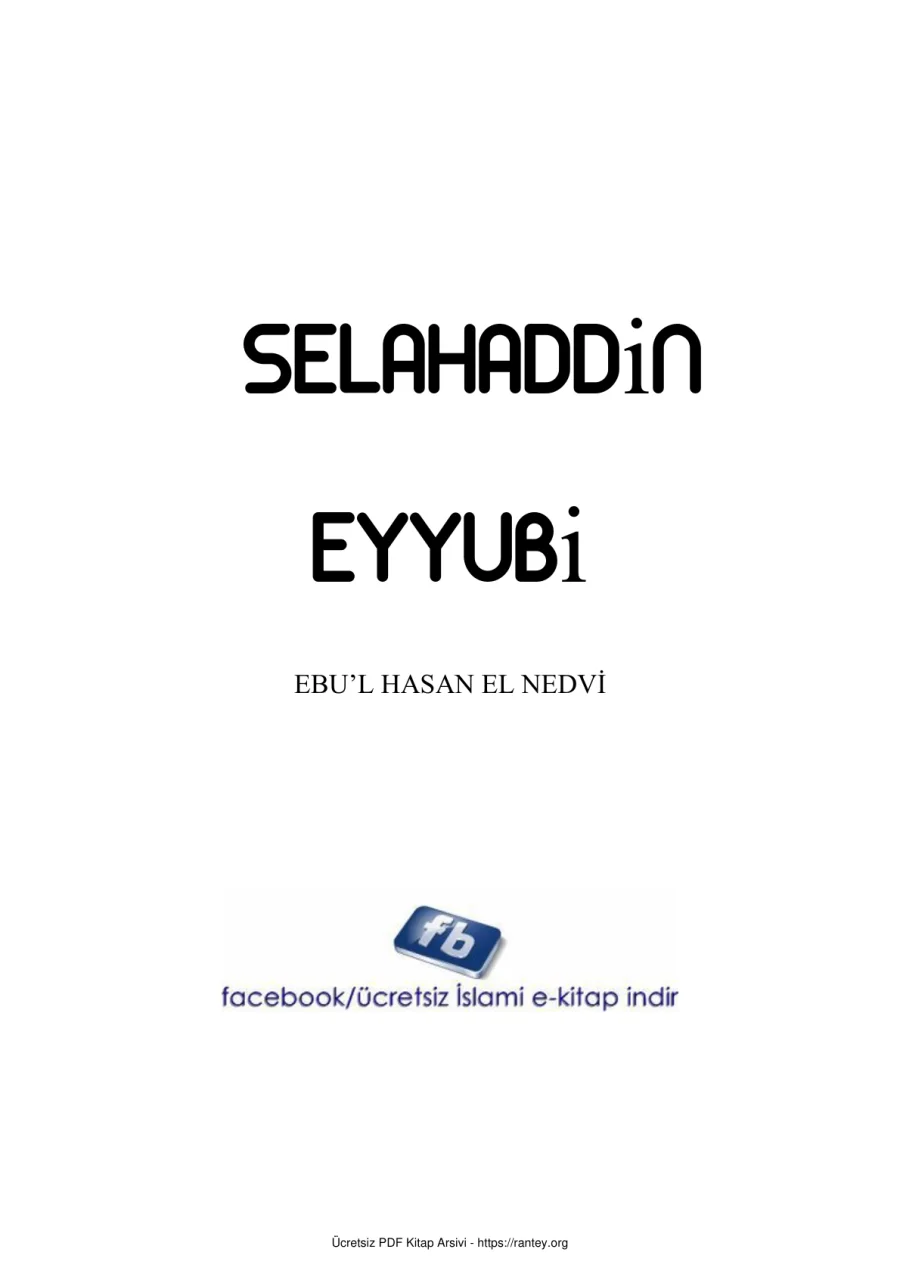 SELAHADDİN EYYUBİ Ebul Hasan en Nedvi Ebu Abdulmumin Tekin Mıhçı kapak görseli
