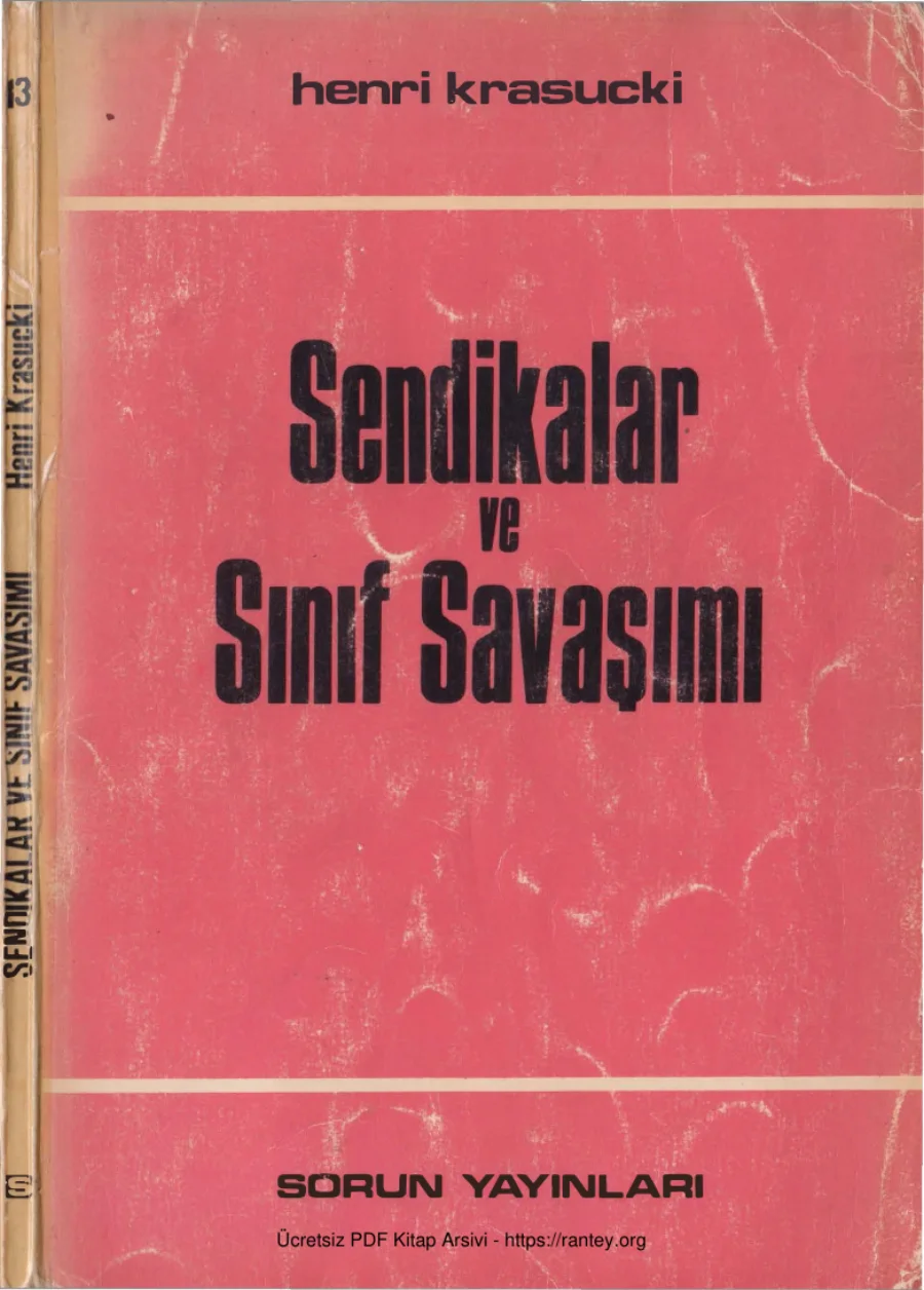 Sendikalar ve Sınıf Savaşımı Sorun kapak görseli
