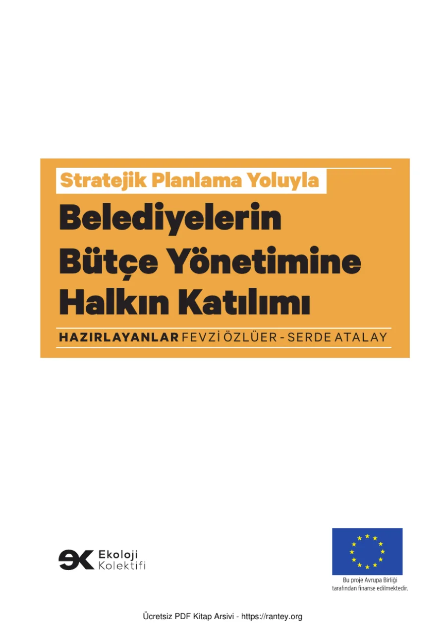 Serde Atalay Stratejik Planlama Yoluyla Belediyelerin Bütçe Yönetimine Halkın Katılımı kapak görseli