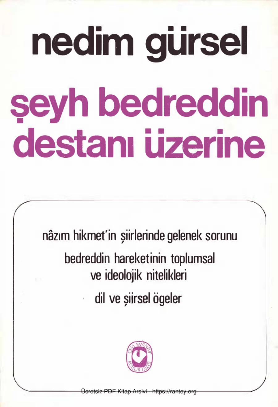 Şeyh Bedreddin Destanı Üzerine kapak görseli