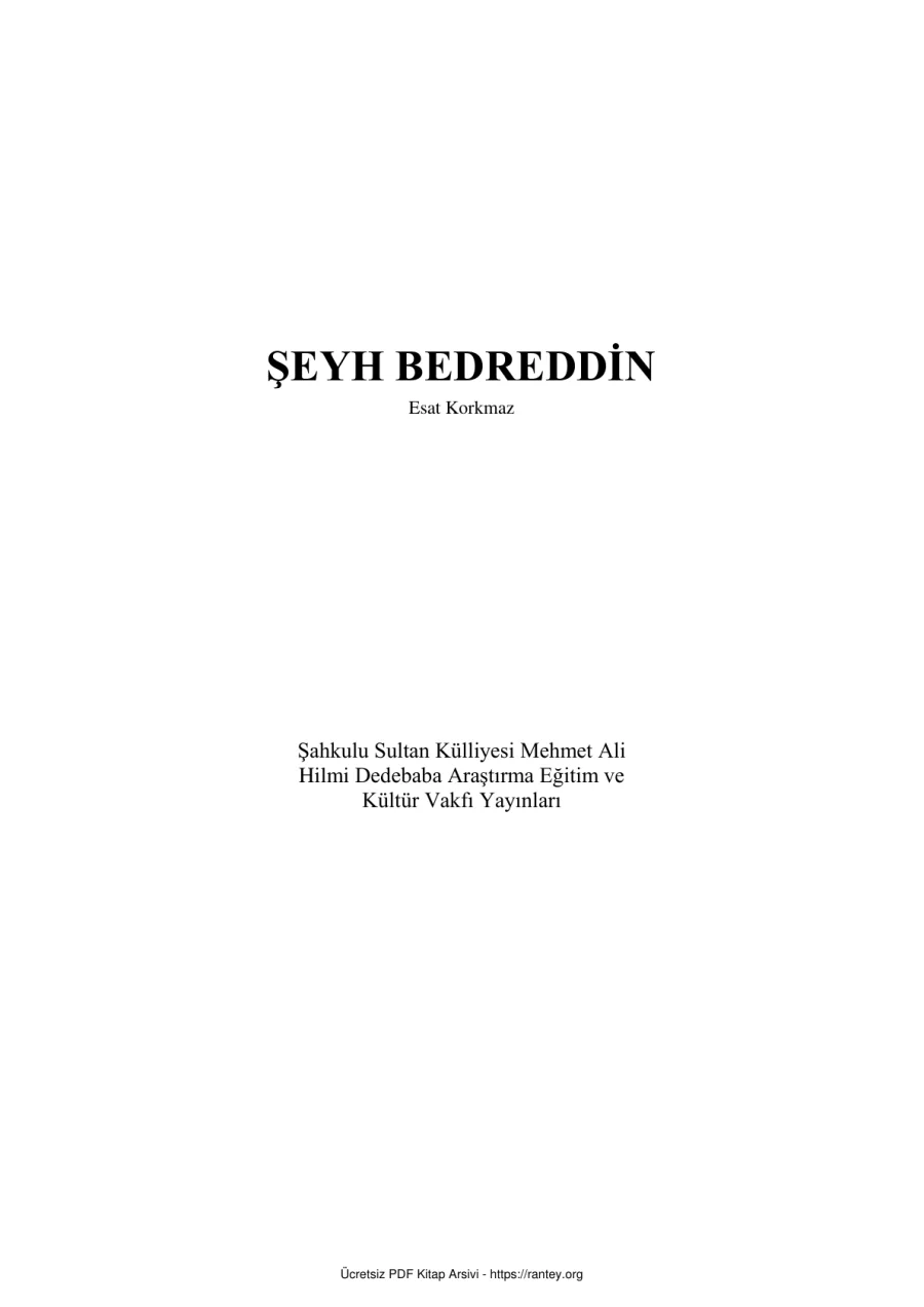 Şeyh Bedreddin kapak görseli