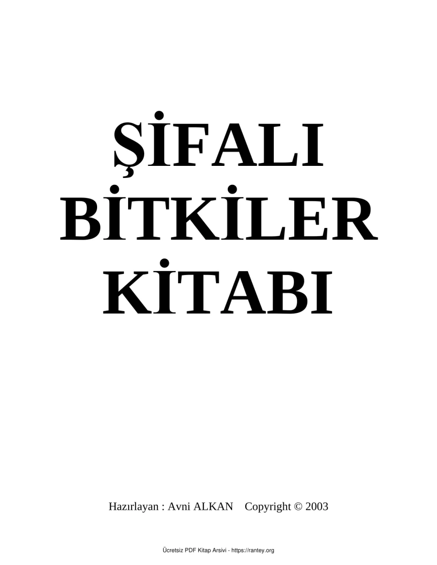Sifali Bitkiler Kitabi kapak görseli