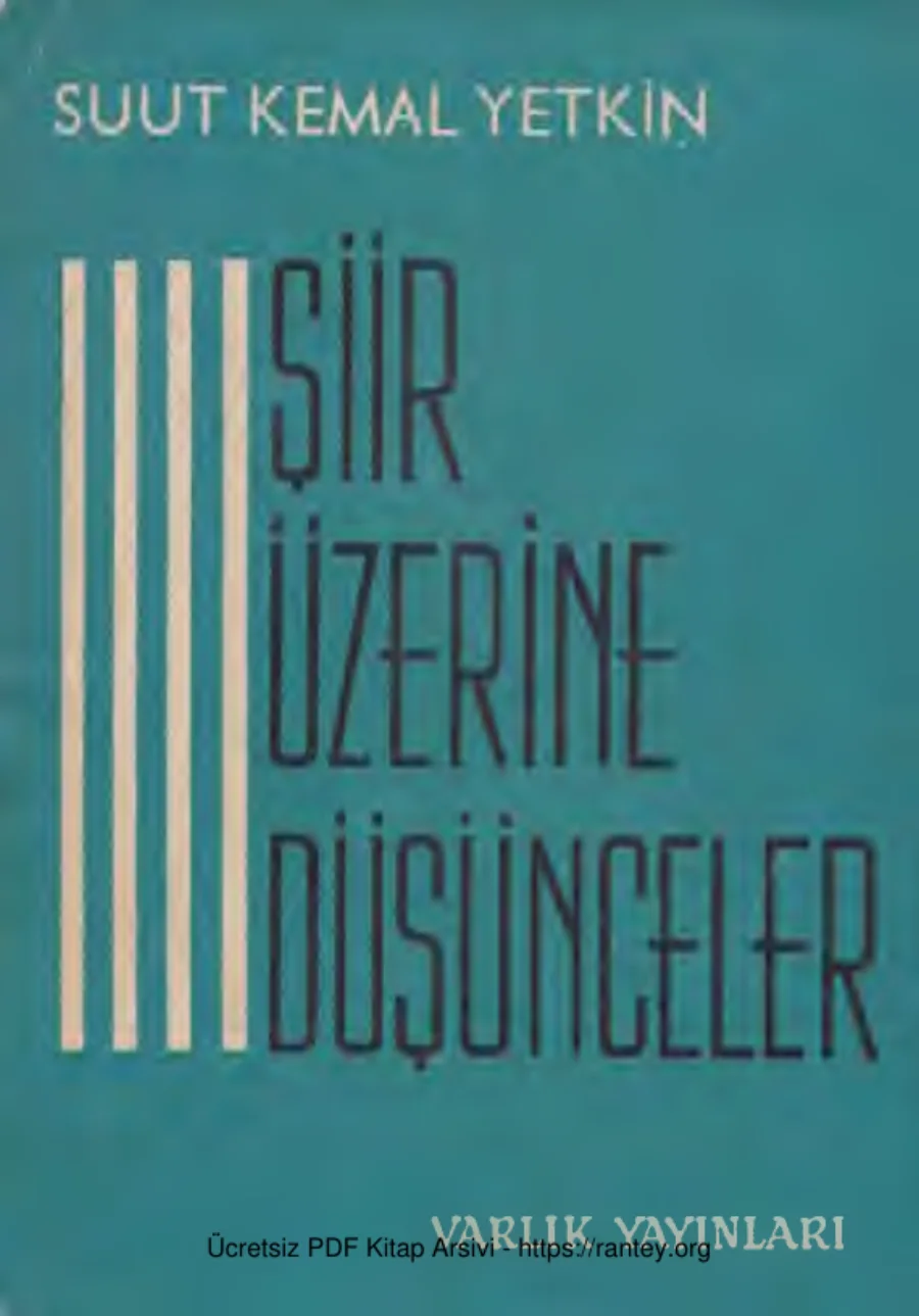 Şiir Üzerine Düşünceler kapak görseli