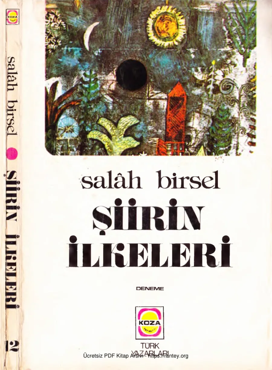 Şiirin İlkeleri Koza Yay kapak görseli