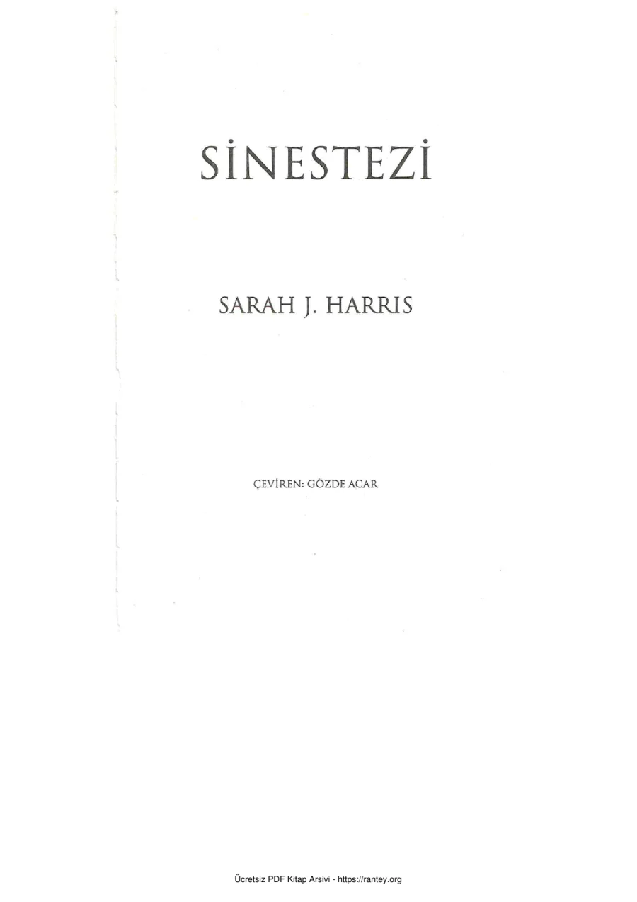Sinestezi kapak görseli