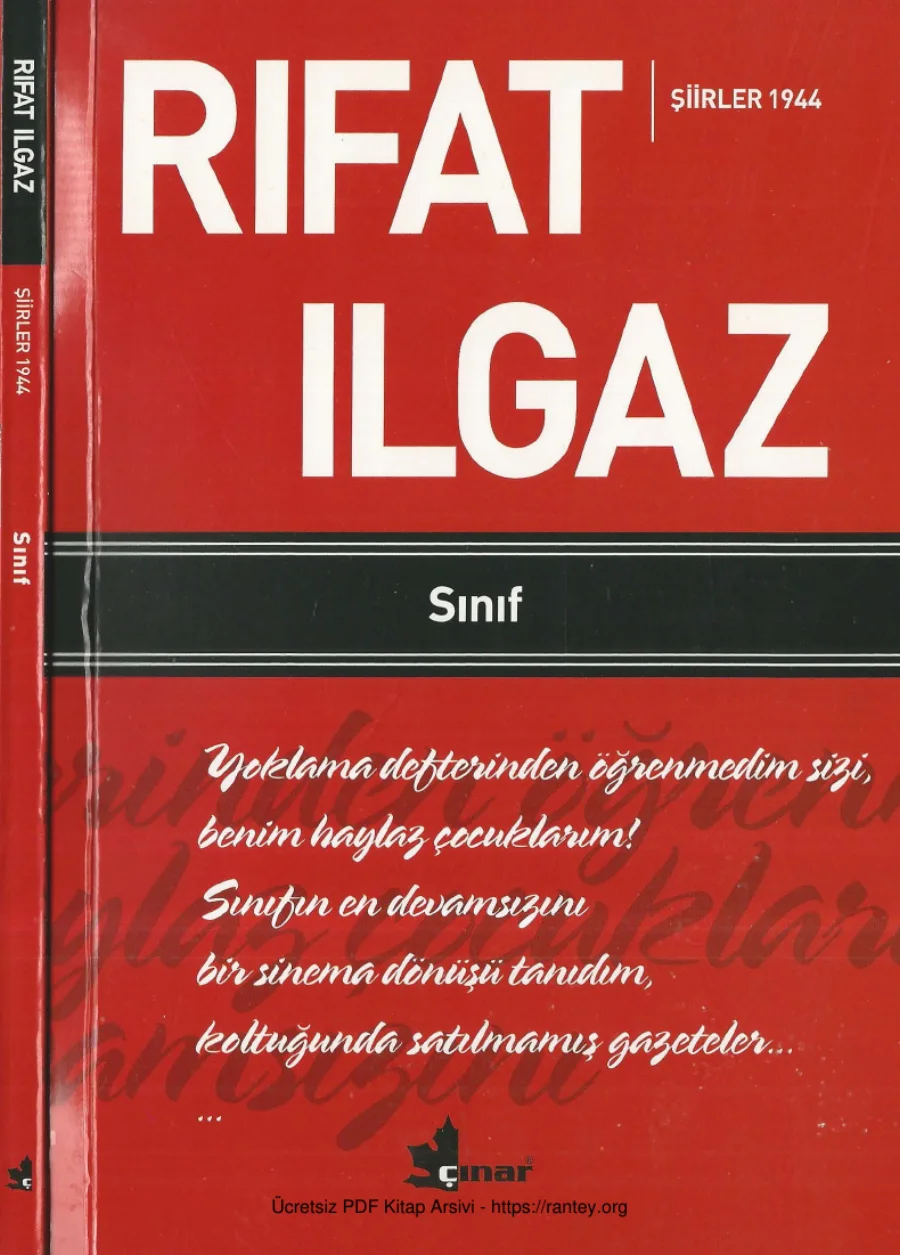 Sınıf Çınar Yayınları kapak görseli