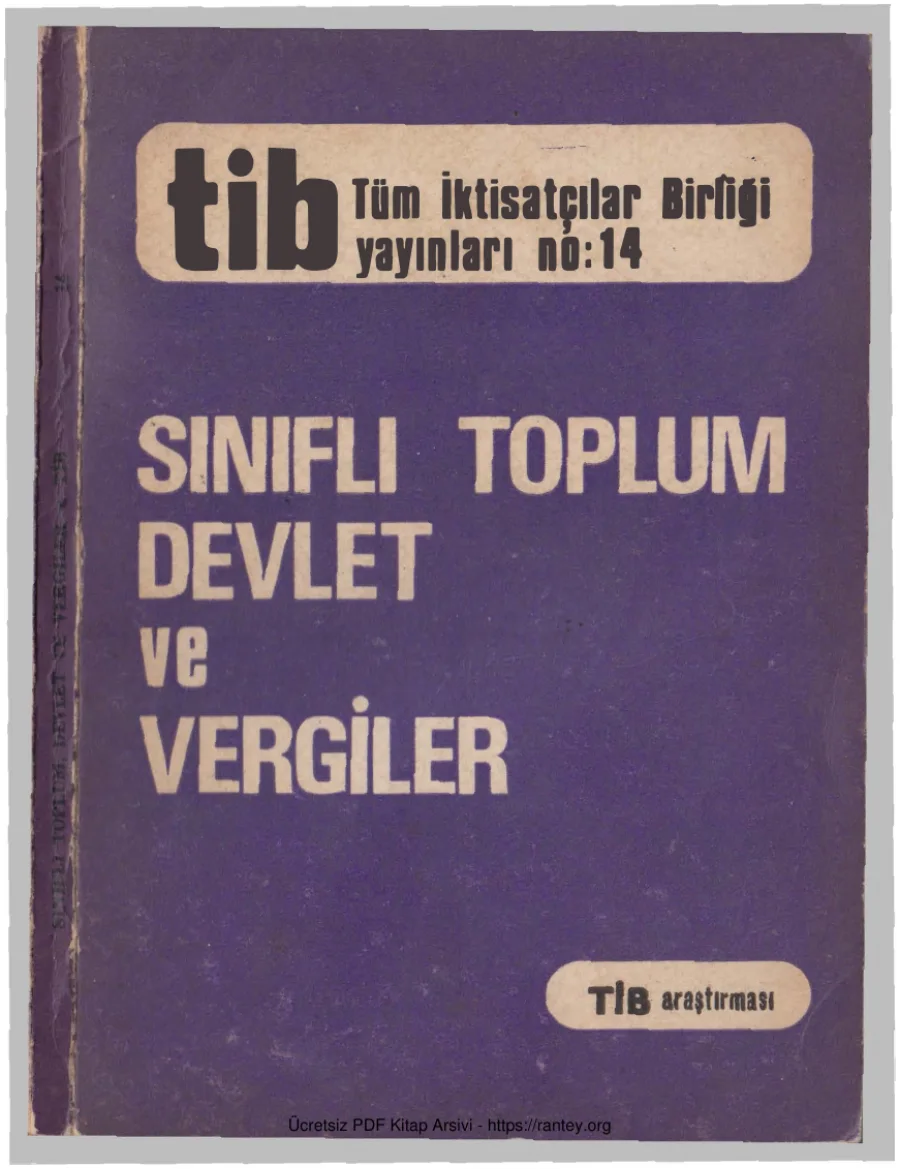Sınıflı Toplum, Devlet ve Vergiler kapak görseli