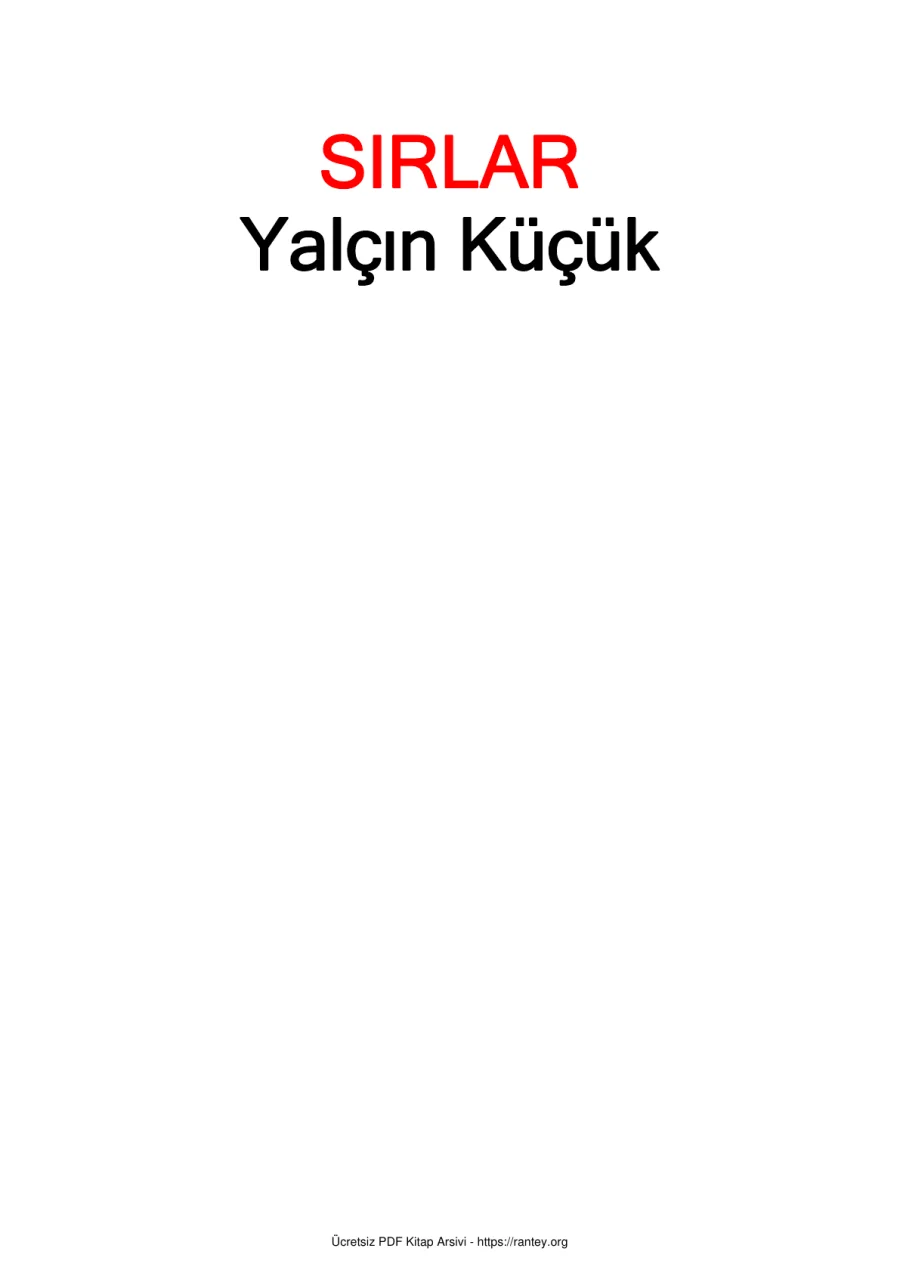 Sirlar kapak görseli