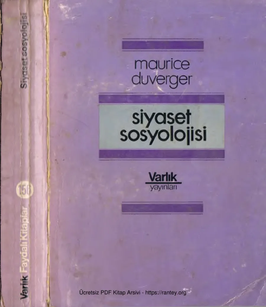 Siyaset Sosyolojisi Varlık Yayınları kapak görseli