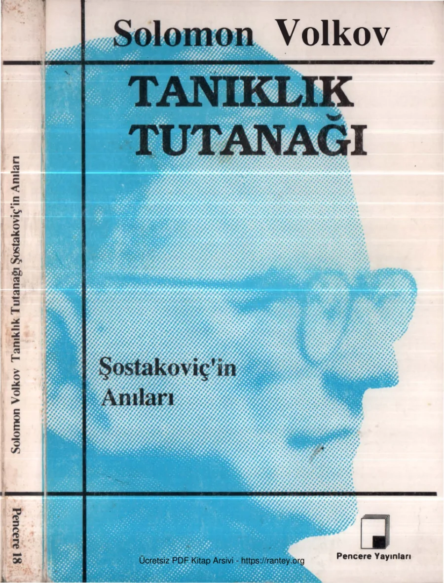 Solomon Volkov Tanıklık Tutanağı kapak görseli
