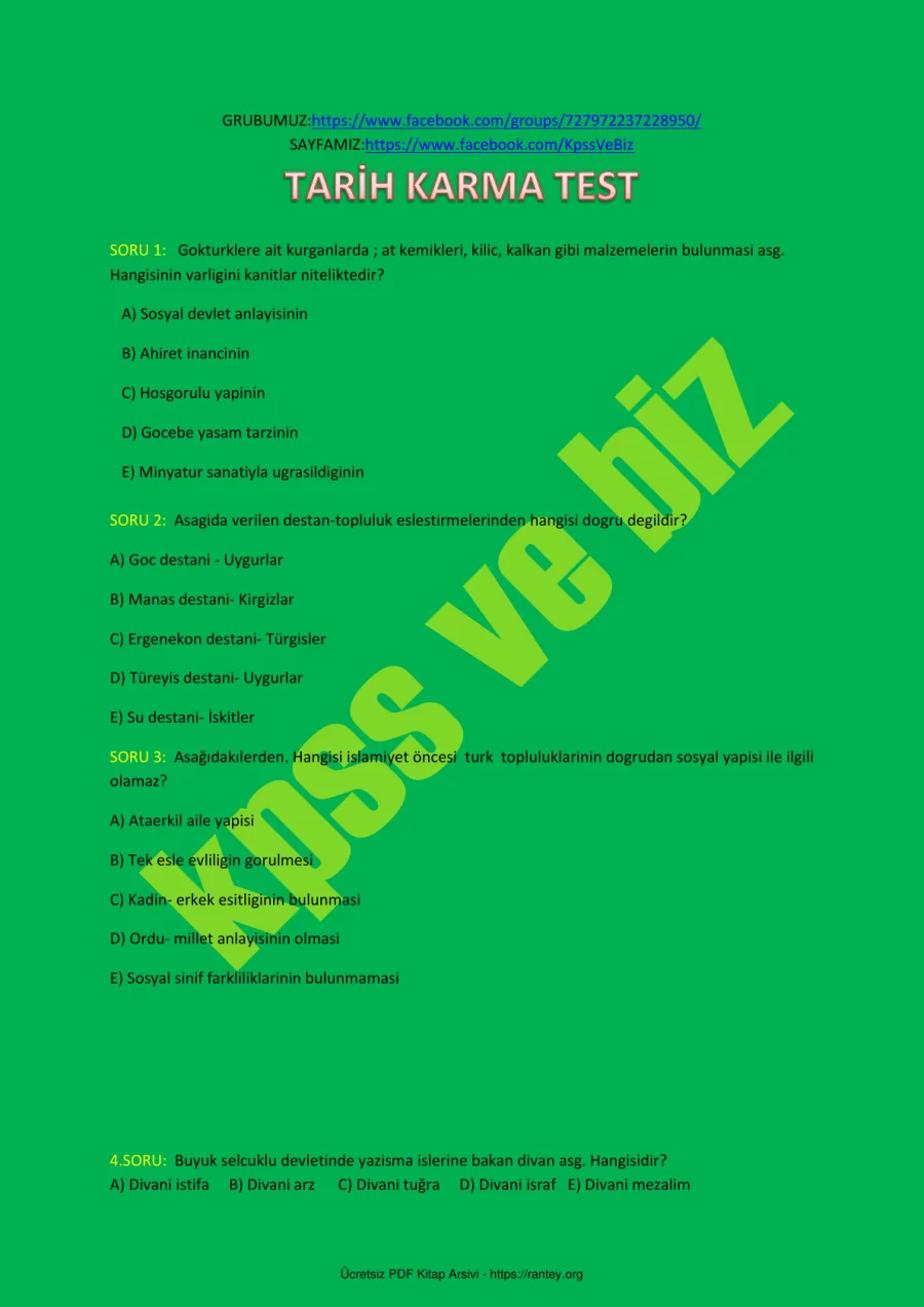 SORU KARMA TEST TARIH kapak görseli