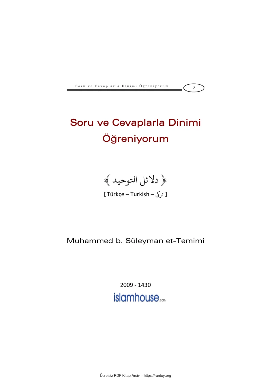 SORU VE CEWAPLARLA DINIMI OGRENIOYRUM Ebu Abdulmumin Tekin Mıhçı kapak görseli
