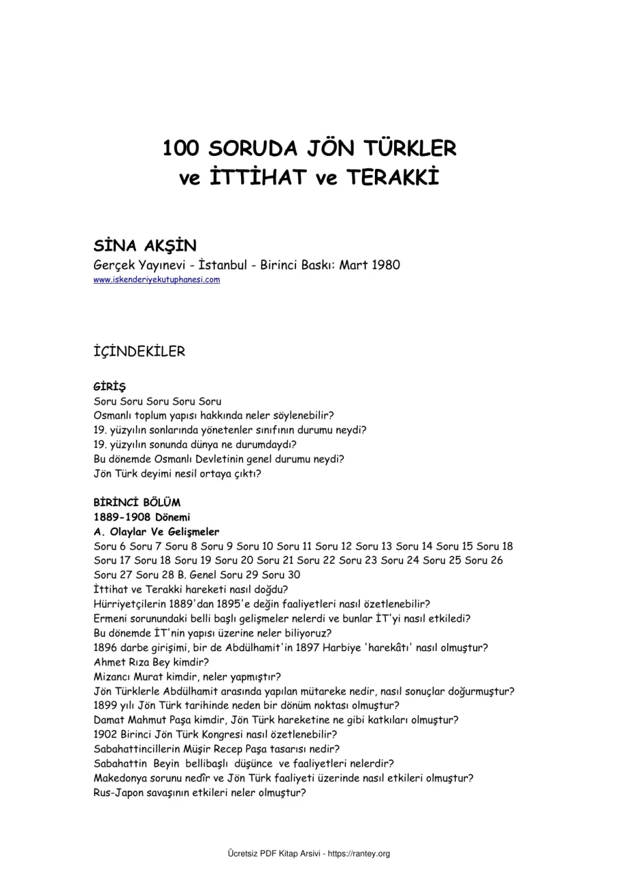 SORUDA JÖN TÜRKLER kapak görseli