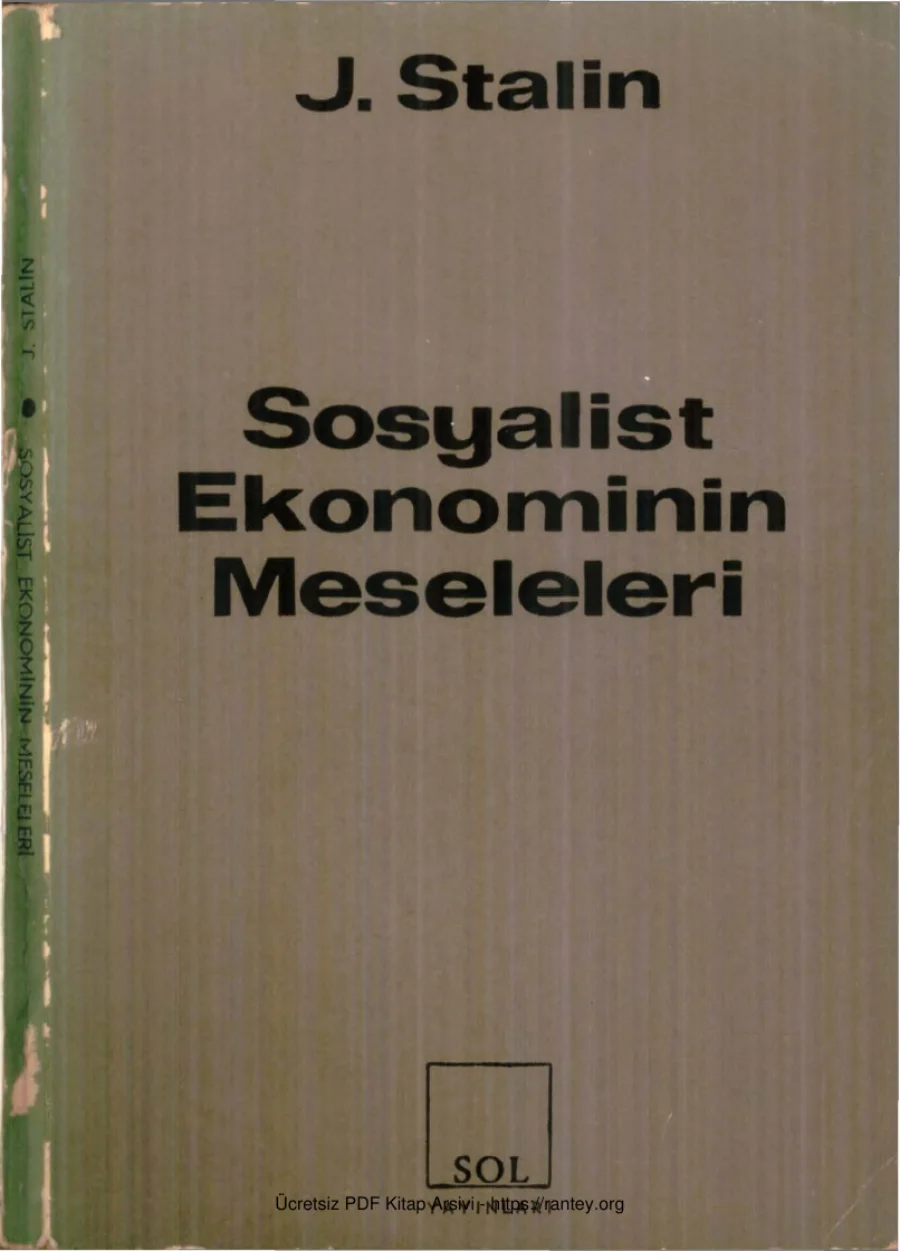 Sosyalist Ekonominin Meseleleri kapak görseli