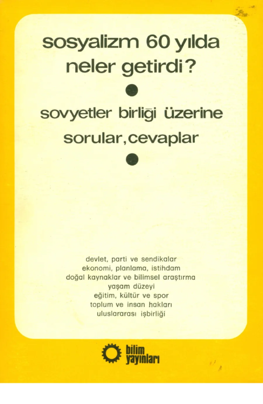 Sosyalizm 60 Yılda Neler Getirdi kapak görseli