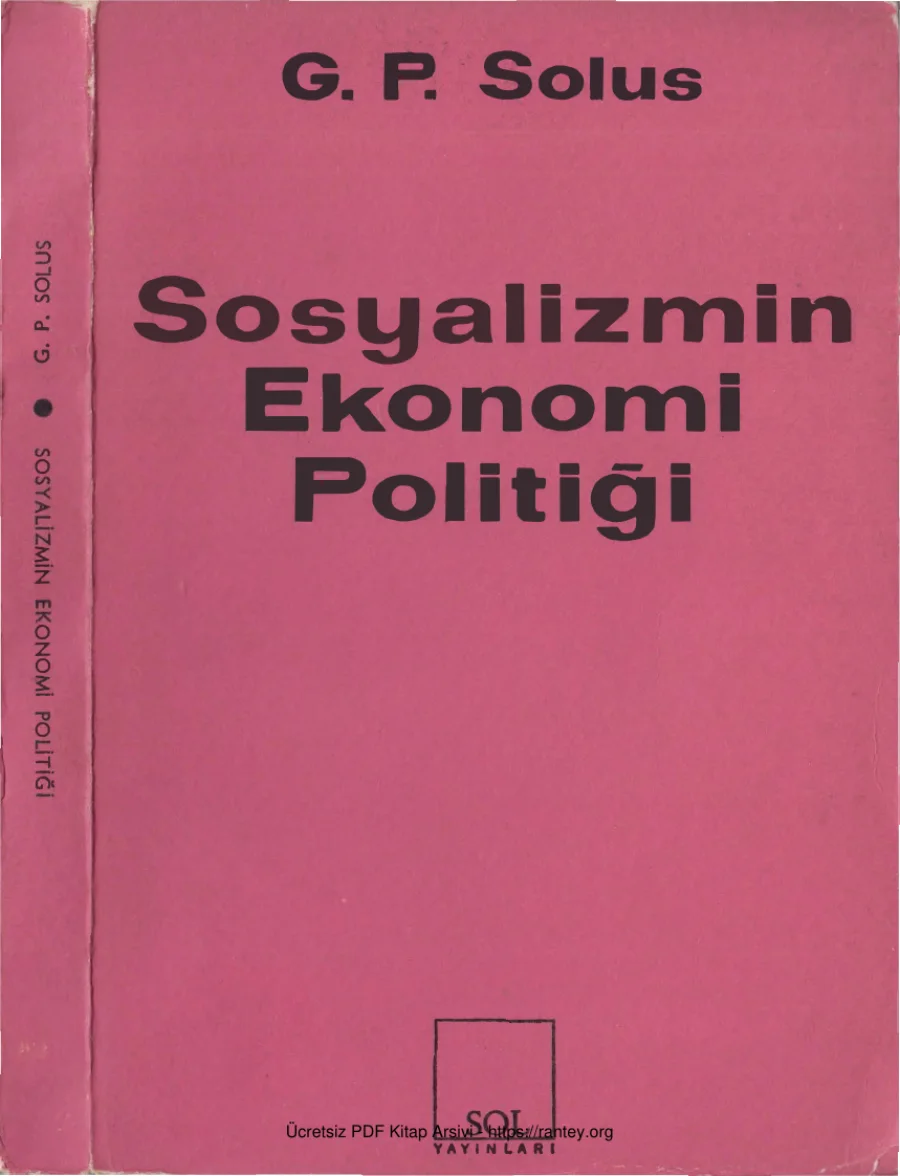 Sosyalizmin Ekonomi Politiği kapak görseli