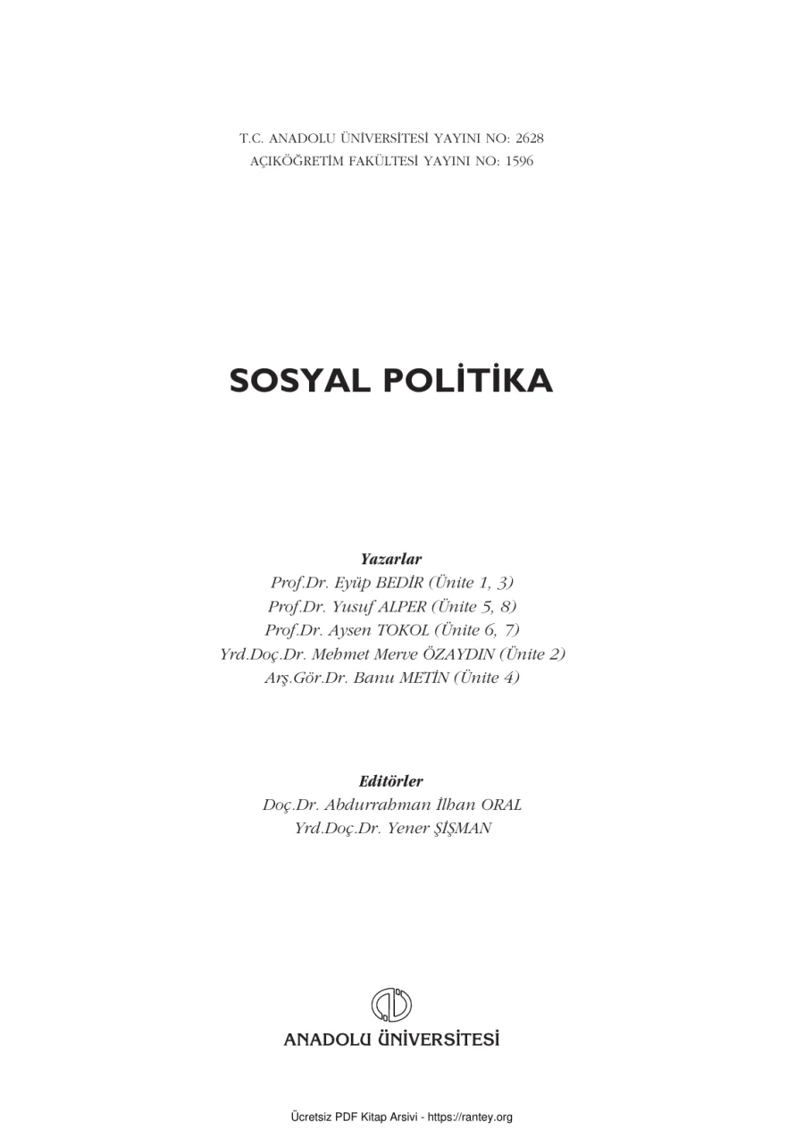 SosyalPolitika CEK101U kapak görseli