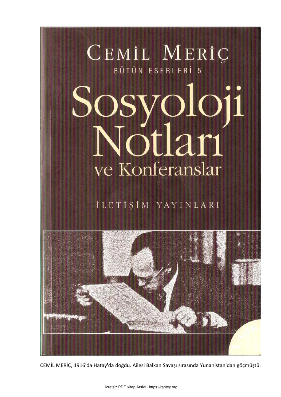 Sosyoloji Notları ve Konferanslar kapak görseli