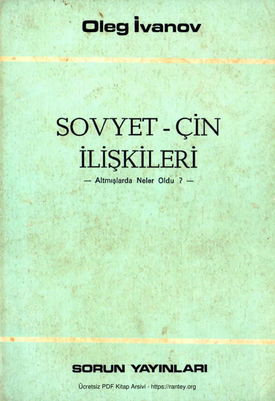 Sovyet Çin İlişkileri kapak görseli