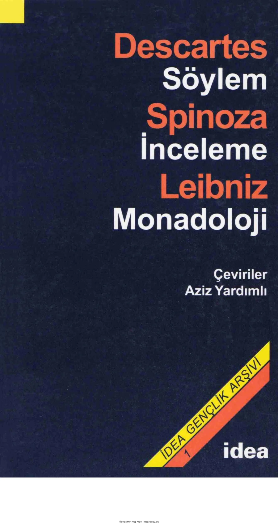 Söylem Spinoza İnceleme Leibniz Monadoloji İdea Yayınları kapak görseli