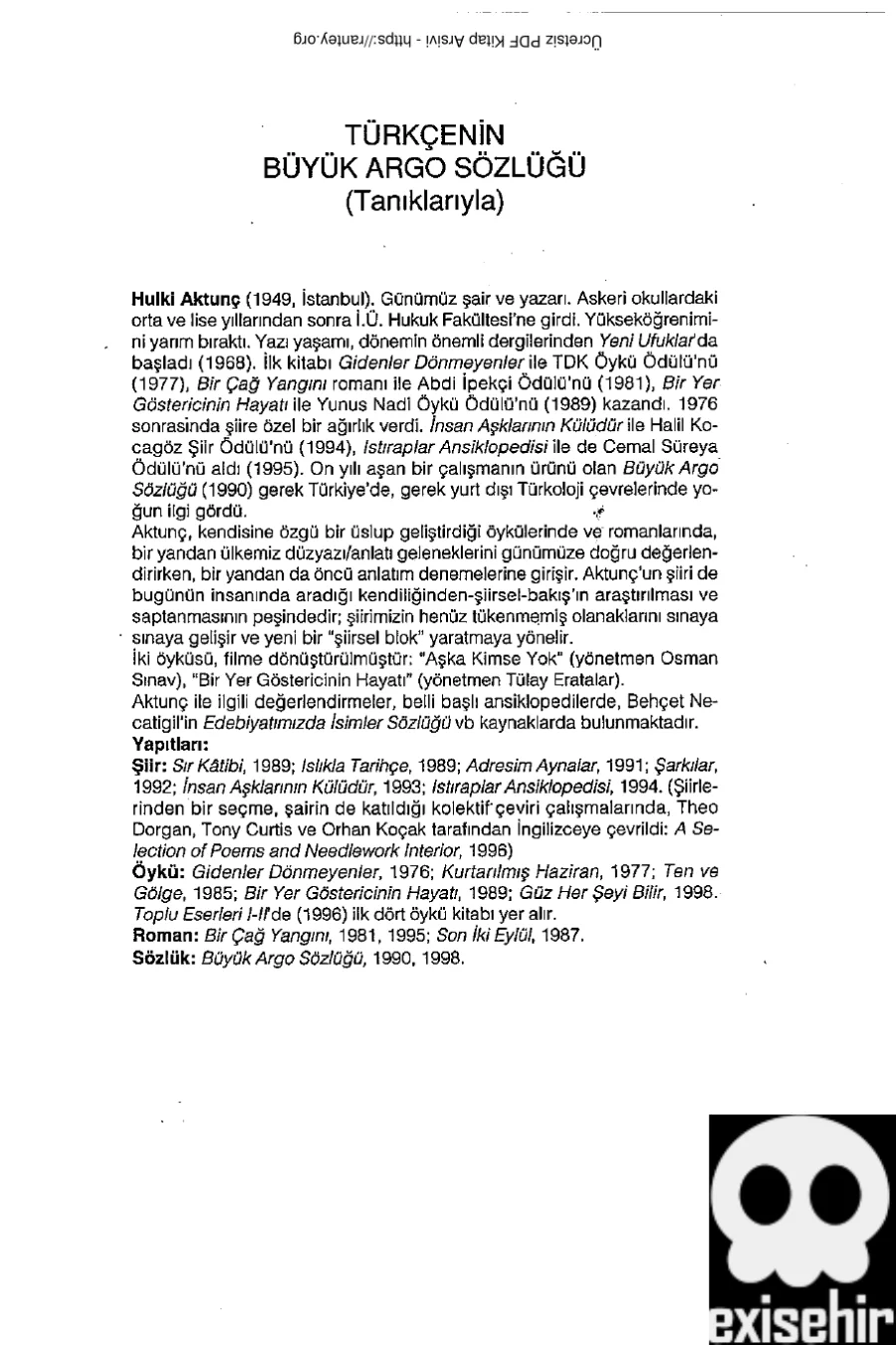 Sozlugu Hulki Aktunc kapak görseli