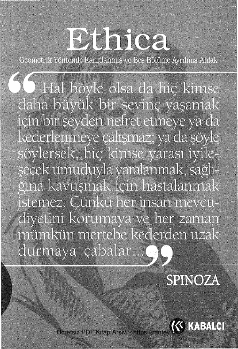 Spinoza Ethica kapak görseli
