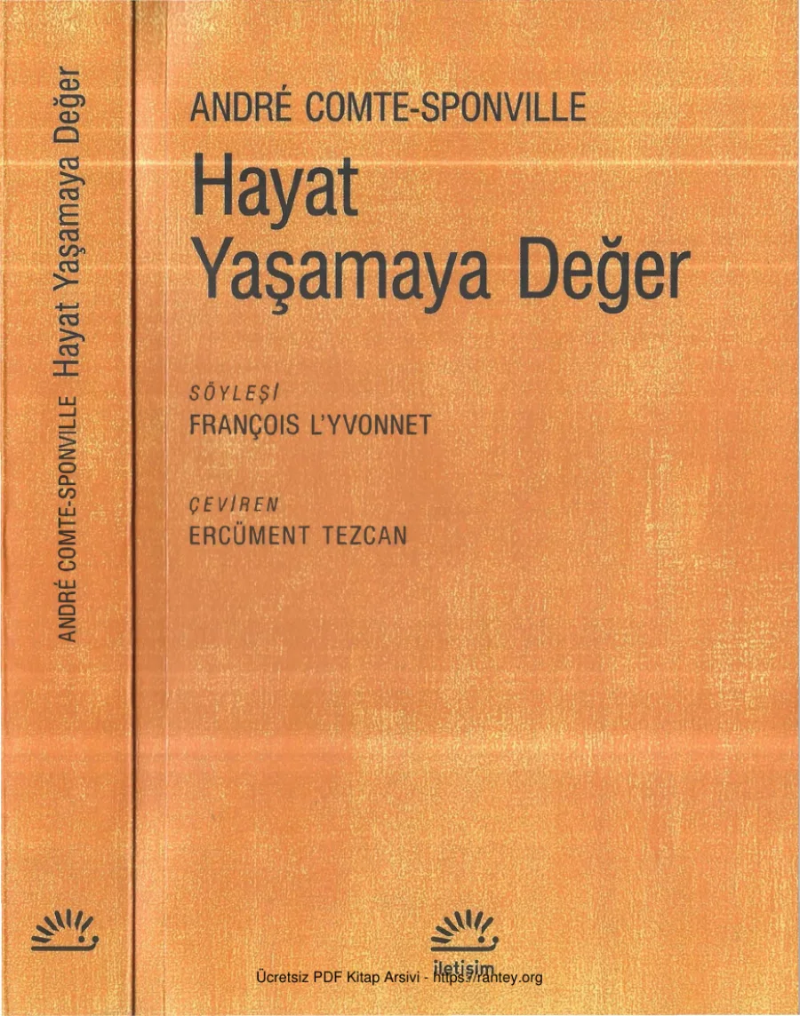 Sponville Hayat Yaşamaya Değer İletişim Yayınları kapak görseli