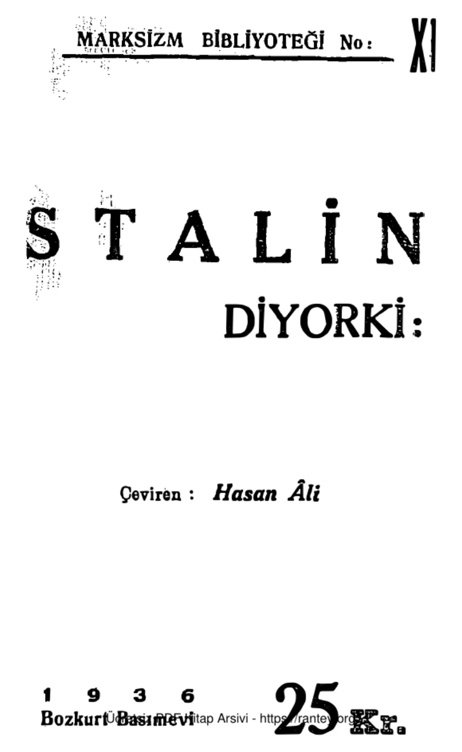 Stalin Diyor ki kapak görseli