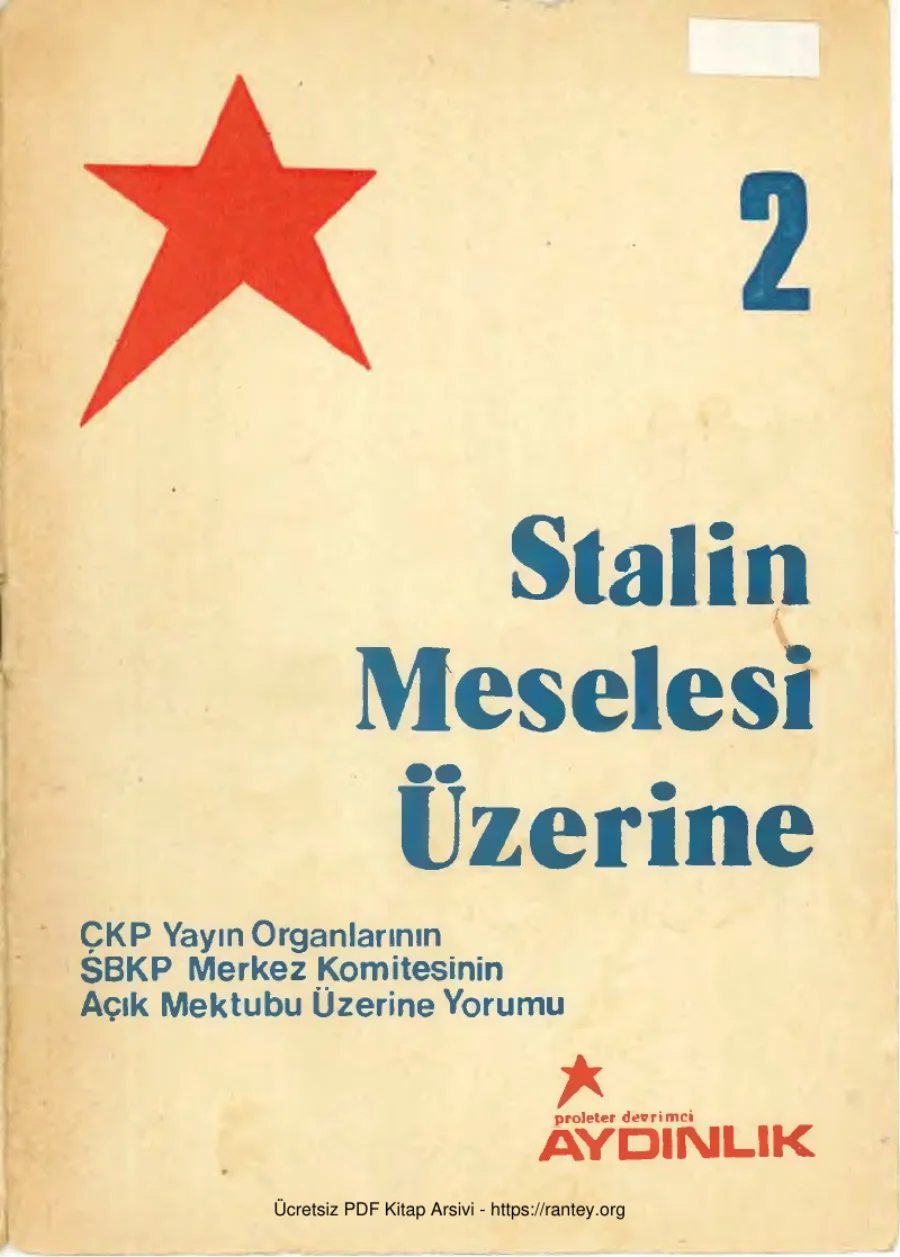 Stalin Meselesi Üzerine kapak görseli