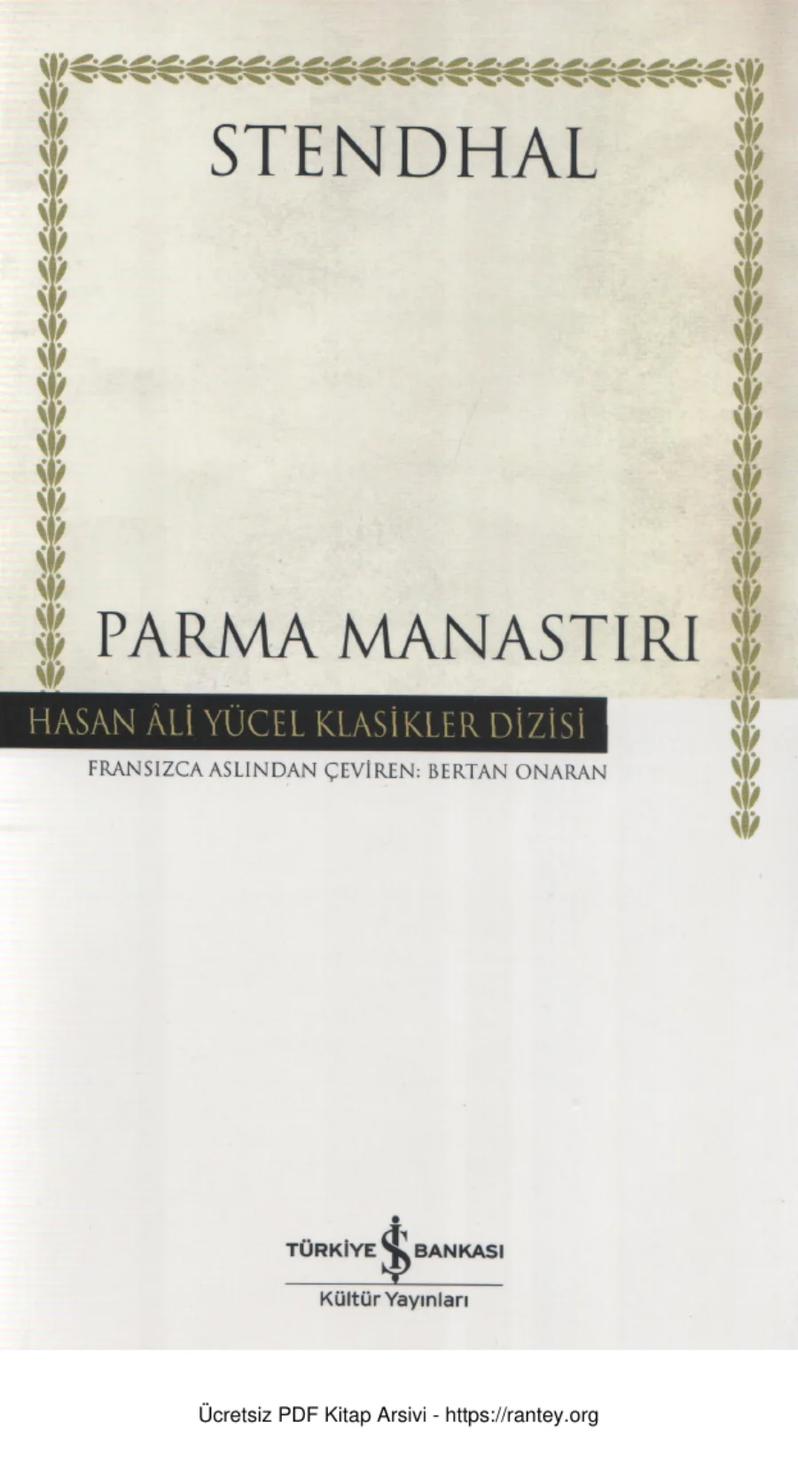 Stendhal Parma Manastırı kapak görseli