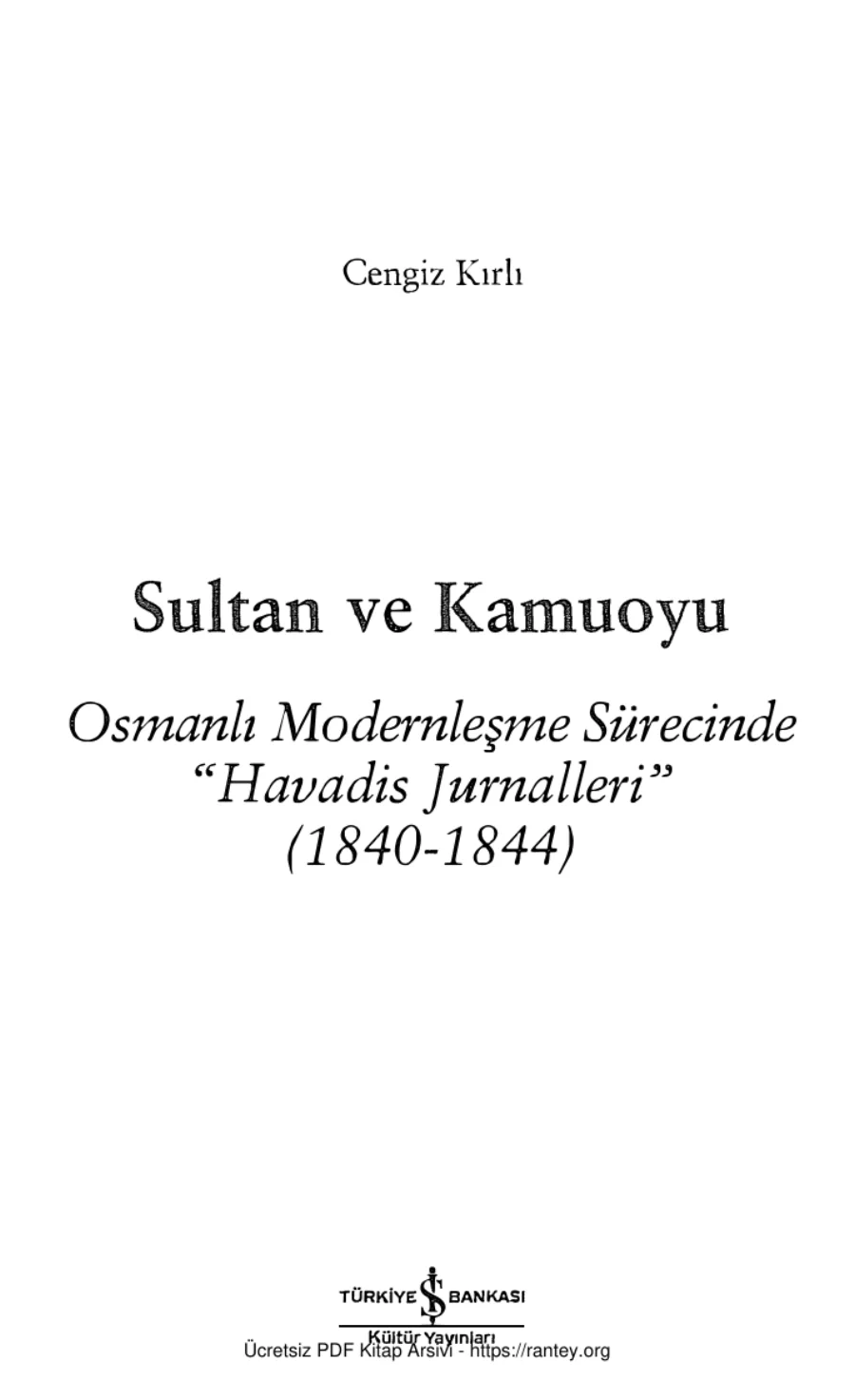 Sultan ve Kamuoyu 1840-1844 kapak görseli
