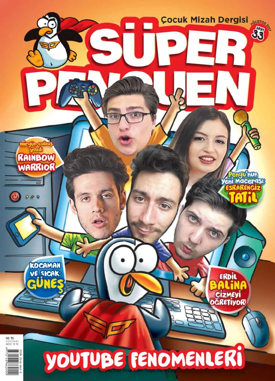Süper Penguen Sayı 33 Ağustos 2017 kapak görseli