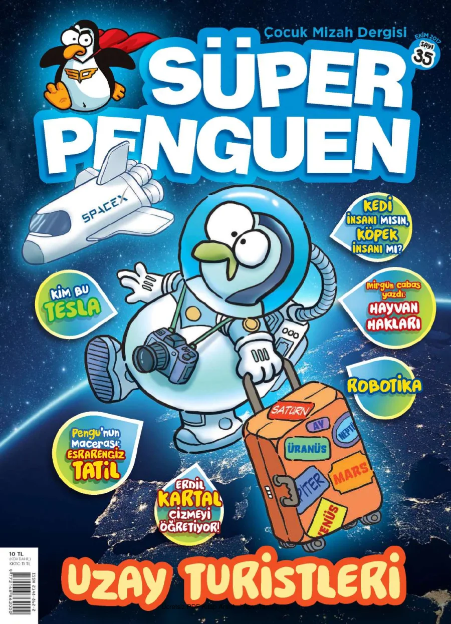 Süper Penguen Sayı 35 Ekim 2017 kapak görseli