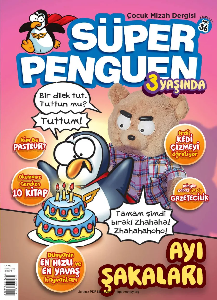 Süper Penguen Sayı 36 Kasım 2017 kapak görseli