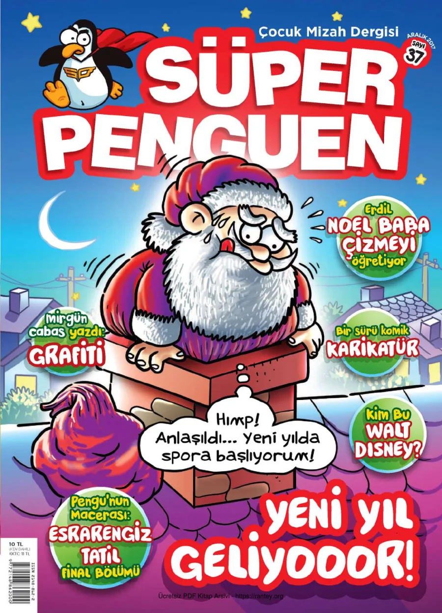 Süper Penguen Sayı 37 Aralık 2017 kapak görseli
