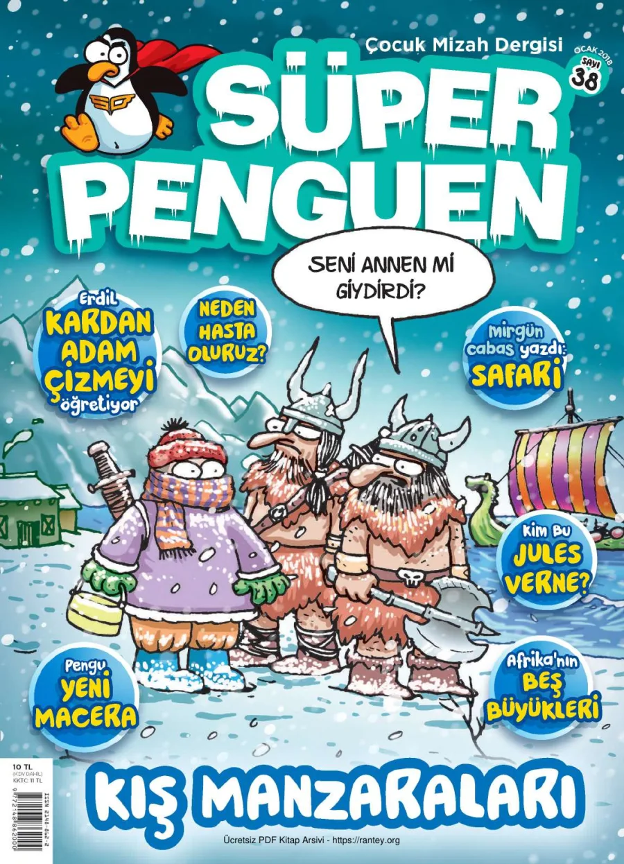 Süper Penguen Sayı 38 Ocak 2018 kapak görseli