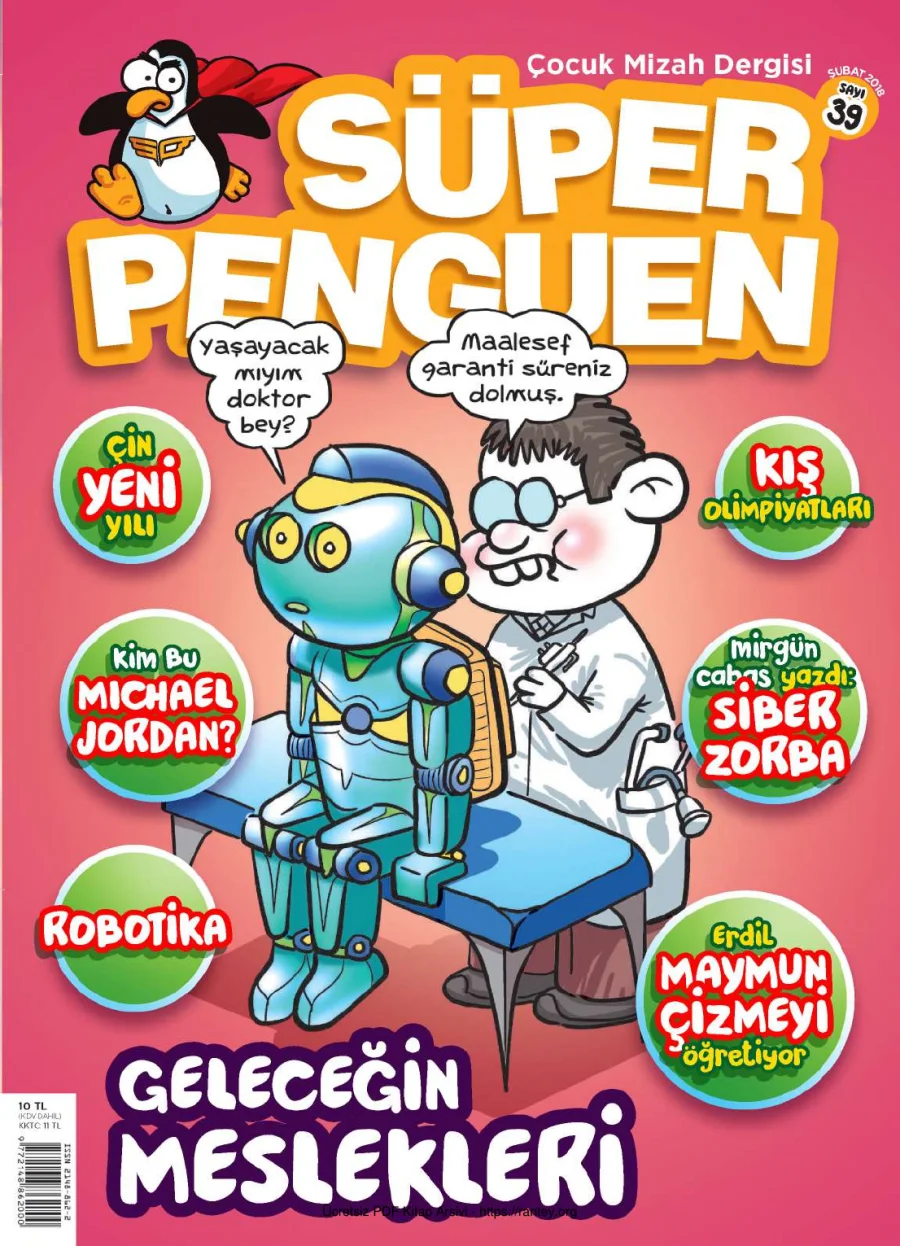 Süper Penguen Sayı 39 Şubat 2018 kapak görseli