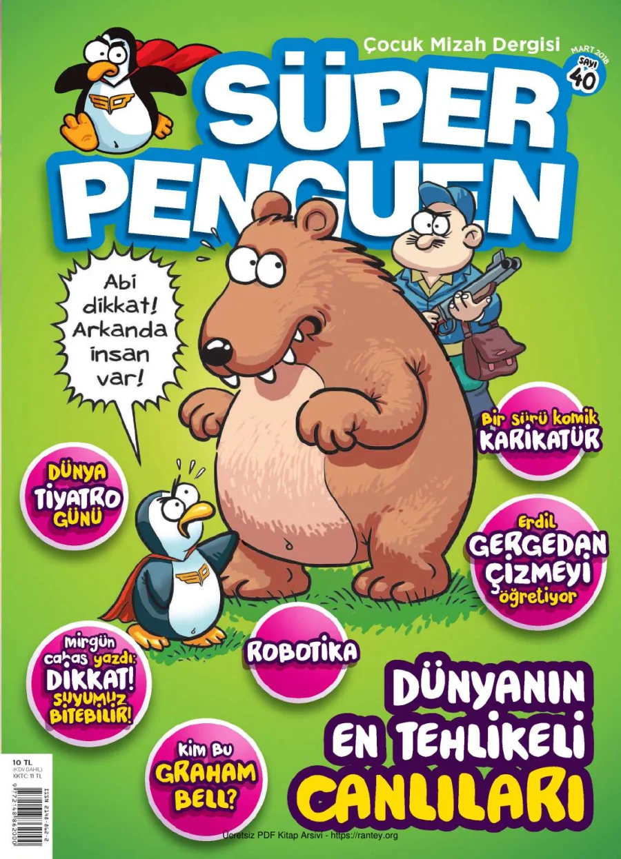 Süper Penguen Sayı 40 Mart 2018 kapak görseli