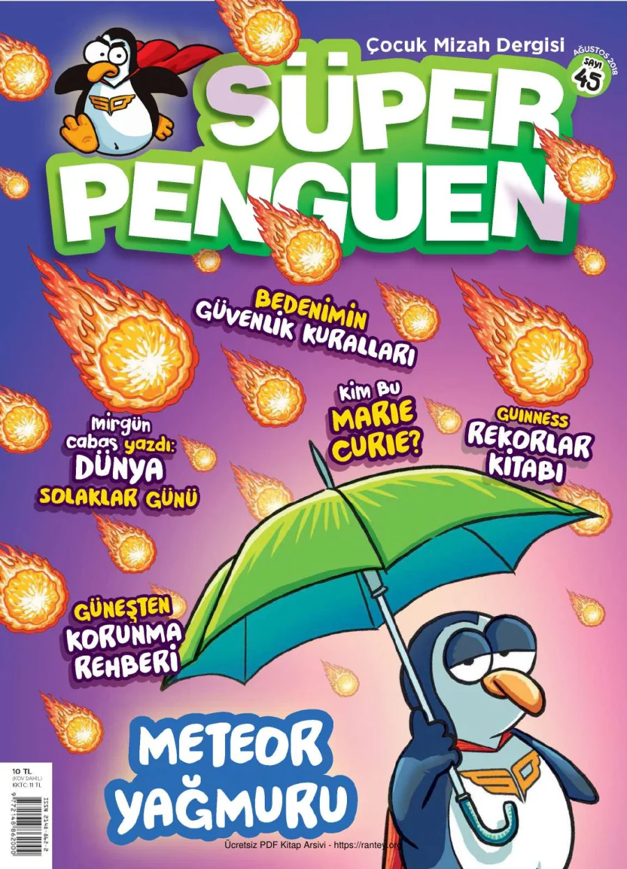 Süper Penguen Sayı 45 Ağustos 2018 kapak görseli