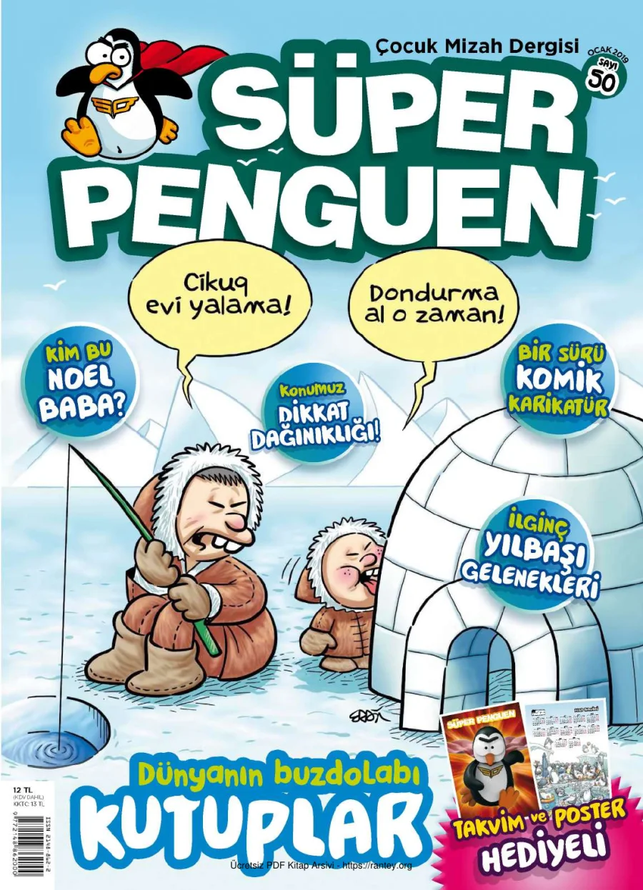 Süper Penguen Sayı 50 Ocak 2019 kapak görseli