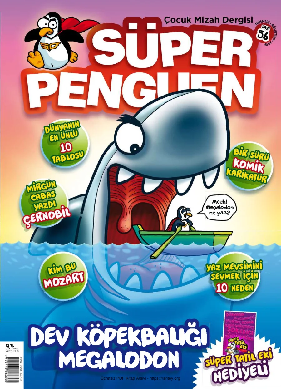 Süper Penguen Sayı 56 Temmuz Ağustosl 2019 kapak görseli