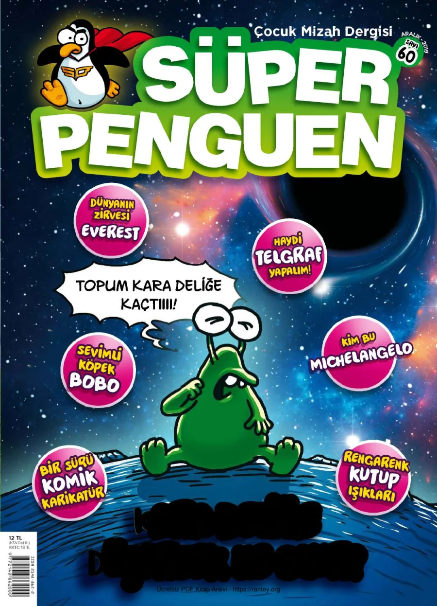 Süper Penguen Sayı 60 Aralık 2019 kapak görseli